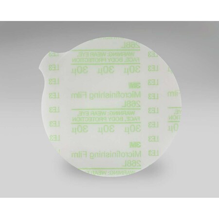 Hookit Microfinishing Film Type D Disc 268L, 6 In X NH 30 Micron